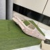 Gucci Slingback Pumps 35MM In Beige Mesh with GG Crystals