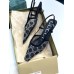 Gucci Slingback Pumps 35MM In Black Mesh with GG Crystals
