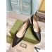 Gucci Pumps in Black Leather with GUCCI Metal