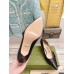 Gucci Pumps in Black Leather with GUCCI Metal