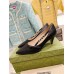 Gucci Pumps in Black Leather with GUCCI Metal