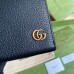 Gucci GG Marmont Zip Around Wallet In Black Leather
