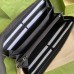 Gucci GG Marmont Zip Around Wallet In Black Leather