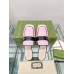 Gucci Womens Slippers in Pink Leather with Double G
