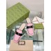Gucci Womens Slippers in Pink Leather with Double G