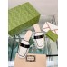 Gucci Womens Slippers in White Leather with Double G