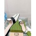 Gucci Womens Slippers in White Leather with Double G