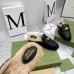 Gucci Womens GG Marmont Slippers with Shearling Lining