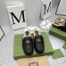 Gucci Womens GG Marmont Slippers with Shearling Lining