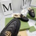 Gucci Womens GG Marmont Slippers with Shearling Lining