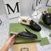 Gucci Womens GG Marmont Slippers with Shearling Lining