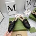 Gucci Womens GG Marmont Slippers with Shearling Lining