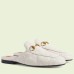 Gucci Womens Princetown Slippers in White GG Matelasse Leather