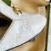 Gucci Womens Princetown Slippers in White GG Matelasse Leather