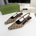 Gucci Slingback Pumps in GG Canvas with Crystals