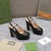 Gucci Slingback Platform Pumps 120mm in Black Leather