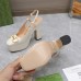 Gucci Slingback Platform Pumps 120mm in White Leather
