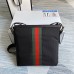 Gucci Messenger Bag in Black Canvas with Web