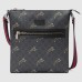 Gucci Tigers Messenger Bag in Black GG Supreme Canvas