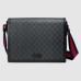 Gucci Flap Messenger Bag in Black GG Supreme Canvas