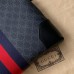 Gucci Messenger Bag in Black GG Supreme Canvas with Web