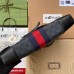 Gucci Messenger Bag in Black GG Supreme Canvas with Web