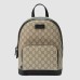 Gucci Small Backpack in Beige GG Supreme Canvas