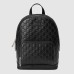 Gucci Small Backpack in Black Signature Leather