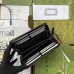 Gucci Zip Around Wallet in Black Leather with Bee