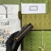 Gucci Zip Around Wallet in Black Leather with Bee