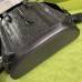 Gucci Backpack In Black GG Embossed Perforated Leather
