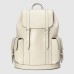 Gucci Backpack In White GG Embossed Perforated Leather