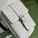 Gucci Backpack In White GG Embossed Perforated Leather