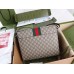 Gucci Messenger Bag in Beige GG Supreme Canvas with Web
