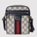 Gucci Ophidia Mini Messenger Bag in Blue GG Supreme Canvas