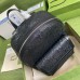 Gucci Mens Medium Backpack In Black GG Embossed Leather