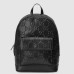 Gucci Mens Medium Backpack In Black GG Embossed Leather