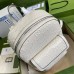 Gucci Mens Medium Backpack In White GG Embossed Leather