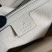 Gucci Mens Medium Backpack In White GG Embossed Leather