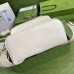 Gucci Mens Medium Backpack In White GG Embossed Leather