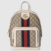 Gucci Ophidia GG Supreme Backpack with White Leather