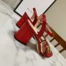 Gucci Marmont Sandals 75mm in Red Leather
