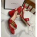 Gucci Marmont Sandals 75mm in Red Leather