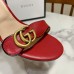 Gucci Marmont Sandals 75mm in Red Leather