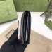Gucci Bi-fold Wallet in Black Leather with Stripe