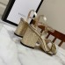 Gucci Marmont Sandals 75mm in Gold Metallic Leather