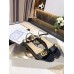 Gucci Flat Sandals in Black Leather with Double G