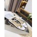 Gucci Flat Sandals in White Leather with Double G