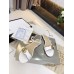 Gucci Flat Sandals in White Leather with Double G