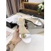 Gucci Flat Sandals in White Leather with Double G